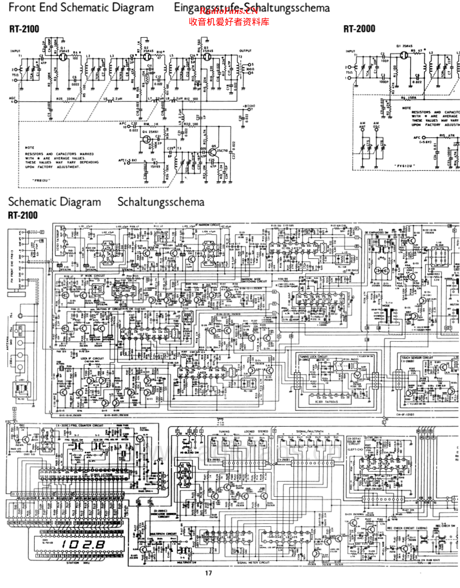 Rotel-RT2100-tun-sch 维修电路原理图.pdf_第1页