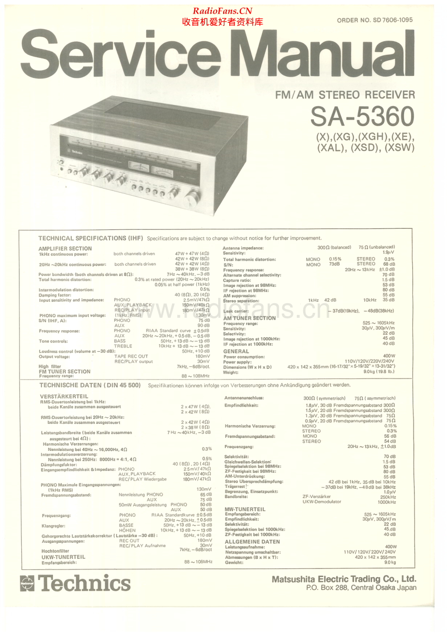 Technics-SA5360-rec-sm 维修电路原理图.pdf_第1页