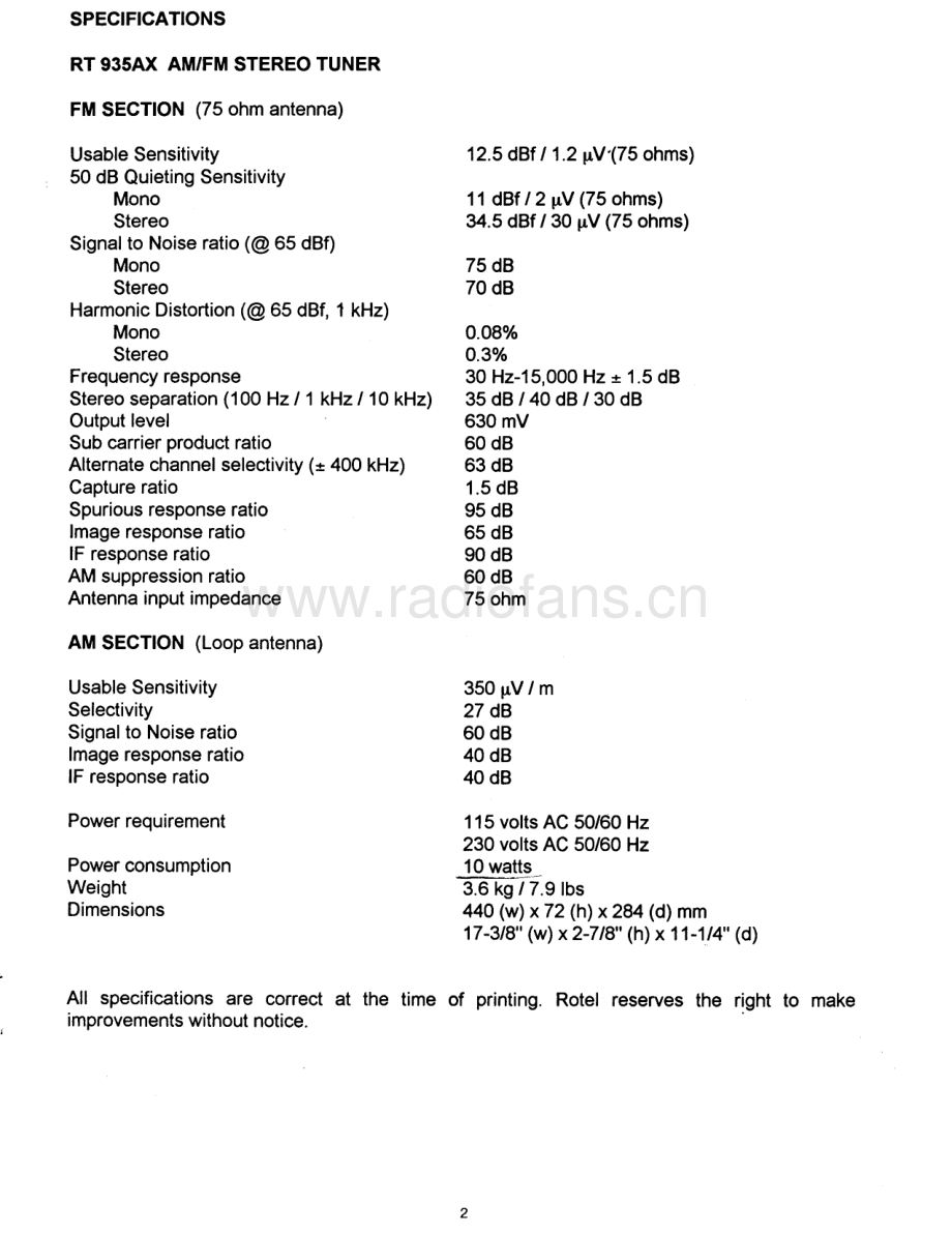 Rotel-RT935AX-tun-sm 维修电路原理图.pdf_第3页