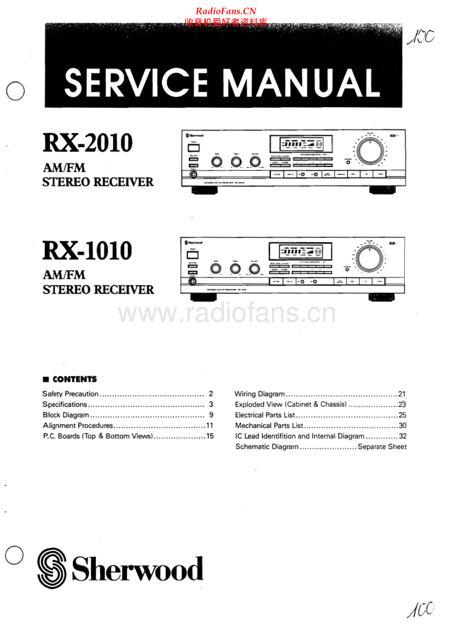 Sherwood-RX2010-rec-sm 维修电路原理图.pdf_第1页