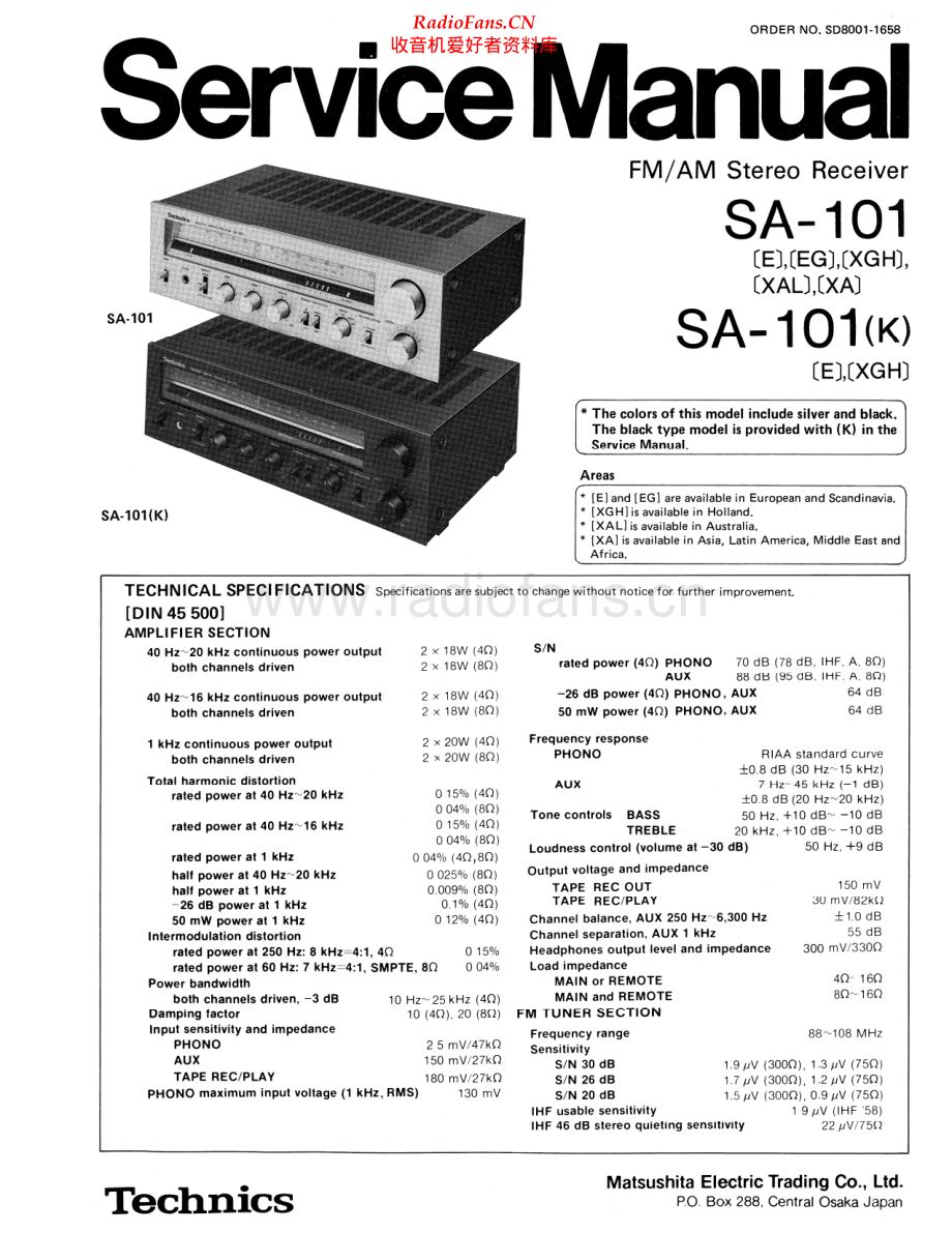 Technics-SA101-rec-sm1 维修电路原理图.pdf_第1页