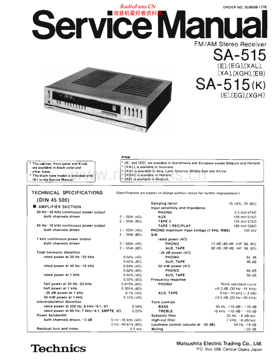 Technics-SA515-rec-sm 维修电路原理图.pdf_第1页