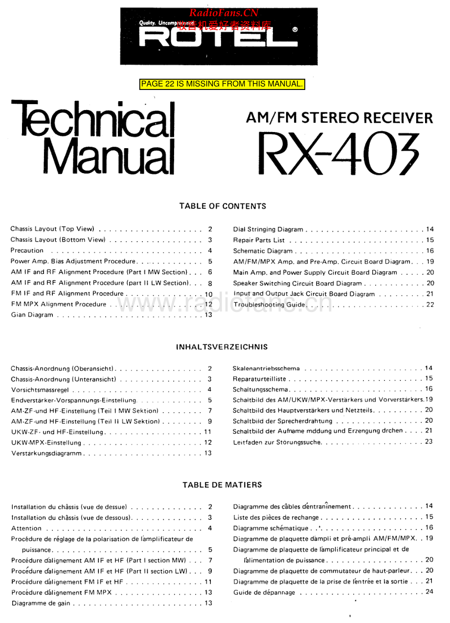 Rotel-RX403-rec-sm 维修电路原理图.pdf_第1页