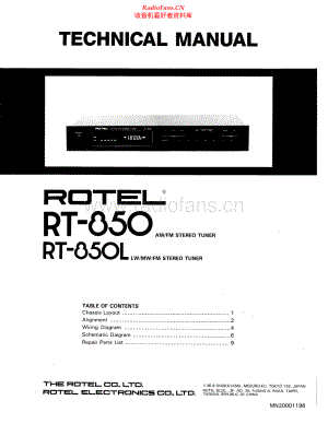 Rotel-RT850L-tun-sm 维修电路原理图.pdf