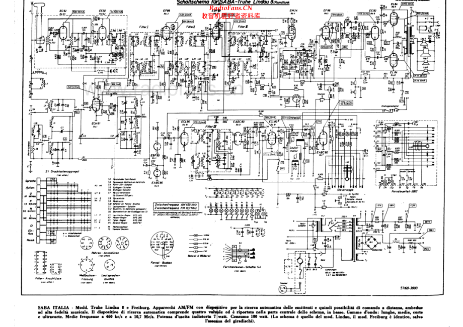 Saba-FreiburgTruheLindau8-rec-sch 维修电路原理图.pdf_第1页