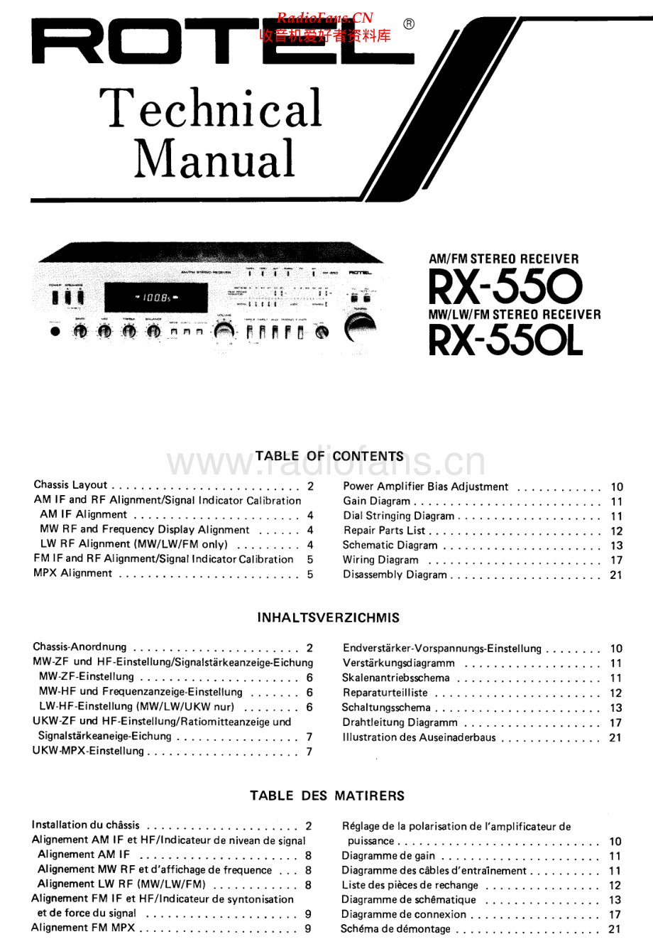 Rotel-RX550L-rec-sm 维修电路原理图.pdf_第1页