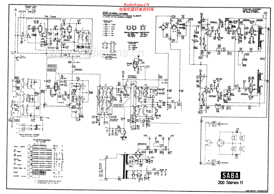 Saba-200Stereo11-rec-sch 维修电路原理图.pdf_第1页