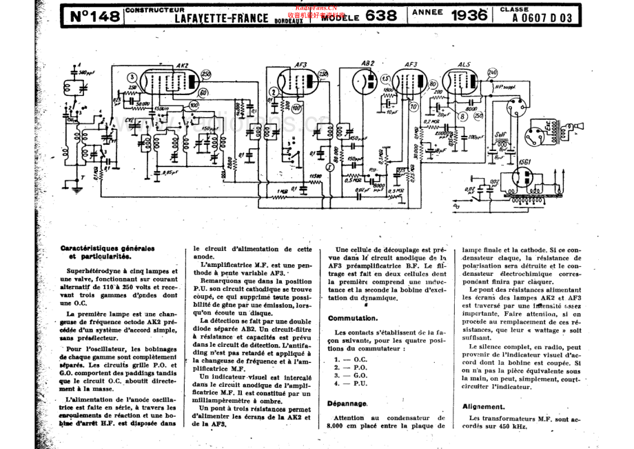 Lafayette-638-rec-sch 维修电路原理图.pdf_第1页