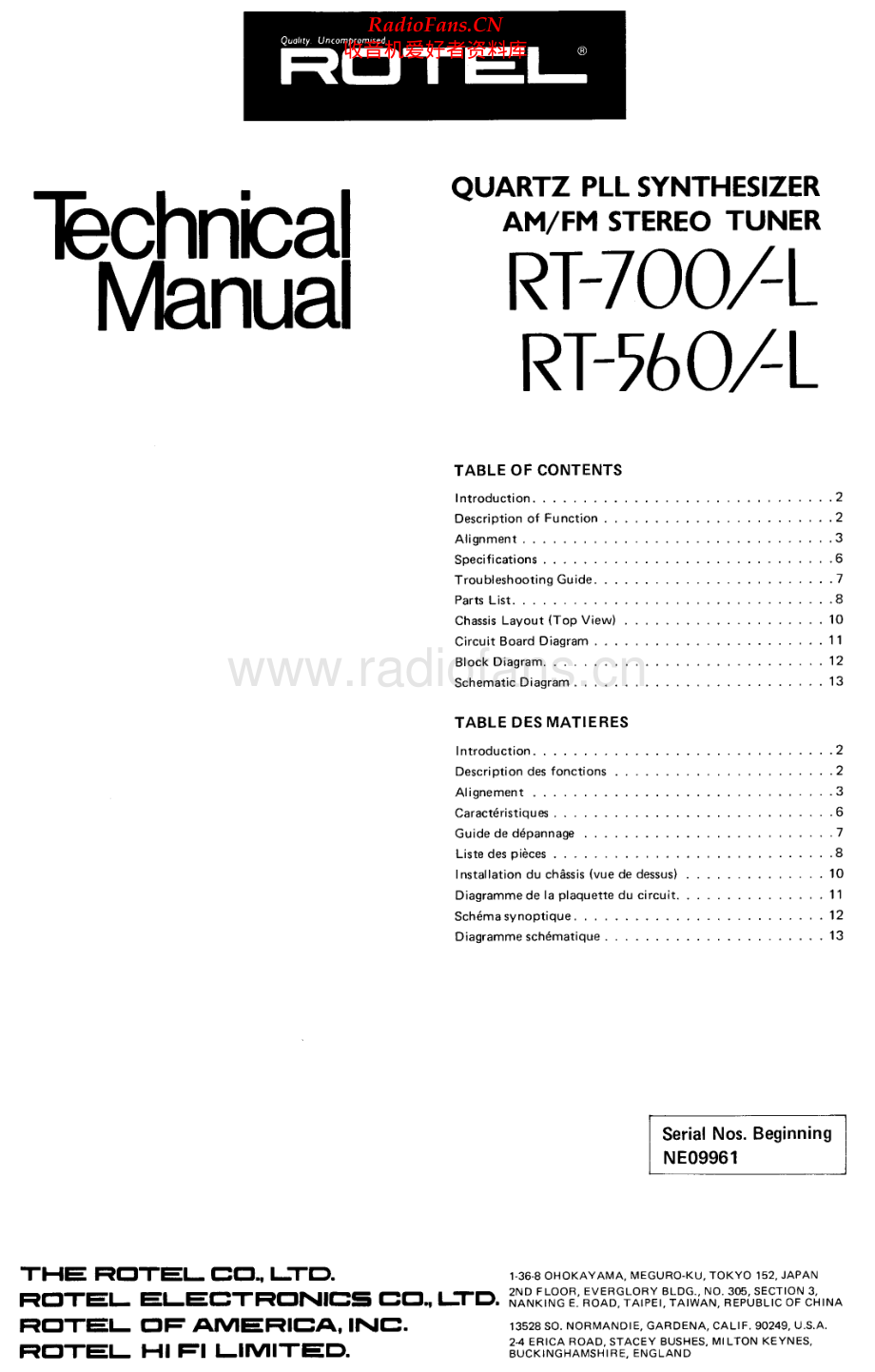 Rotel-RT700L-tun-sm 维修电路原理图.pdf_第1页