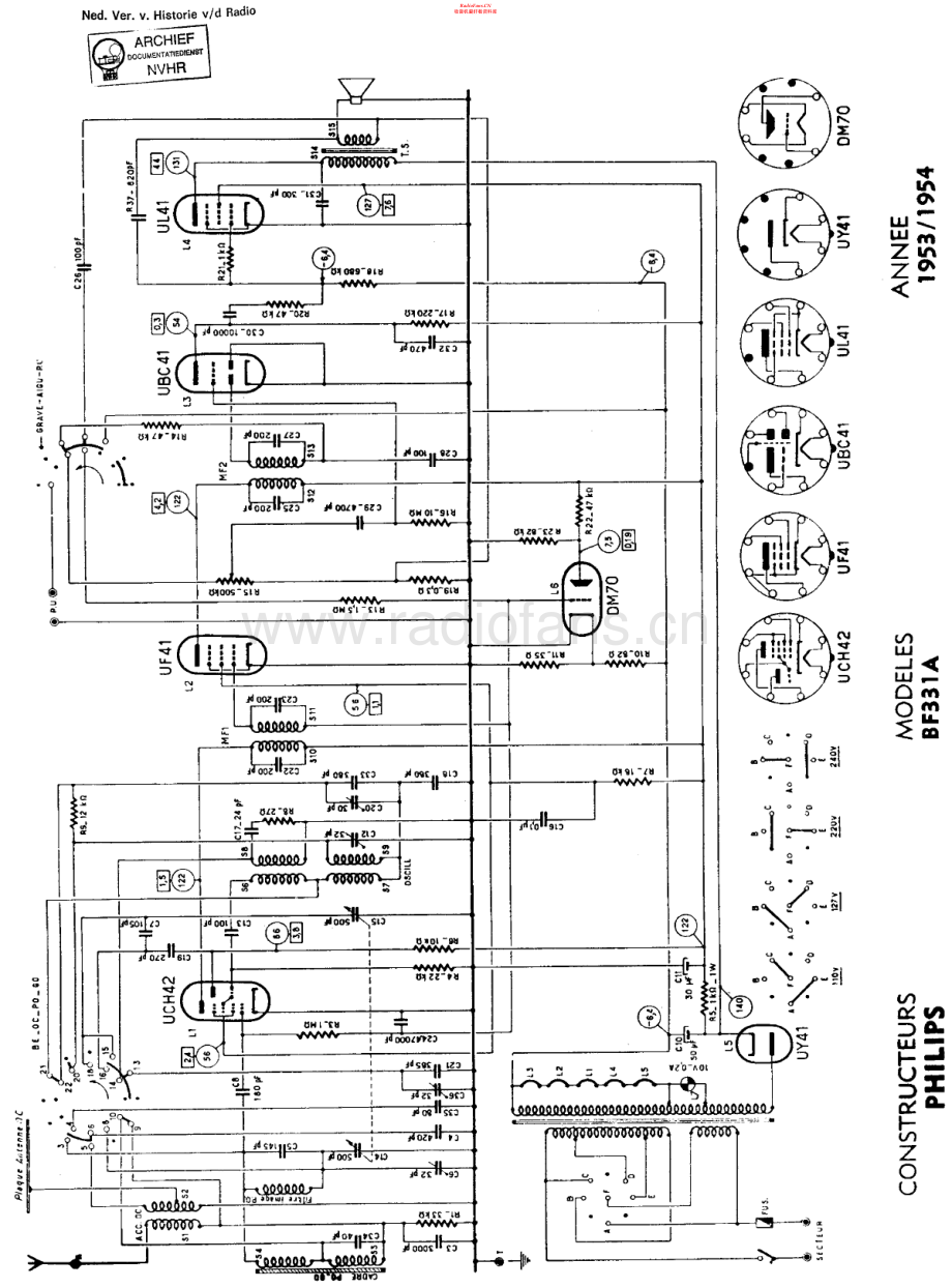 Radiola-RA353A-rec-sch 维修电路原理图.pdf_第1页