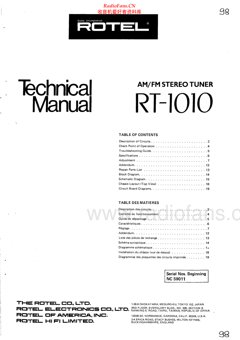 Rotel-RT1010-tun-sm 维修电路原理图.pdf_第1页