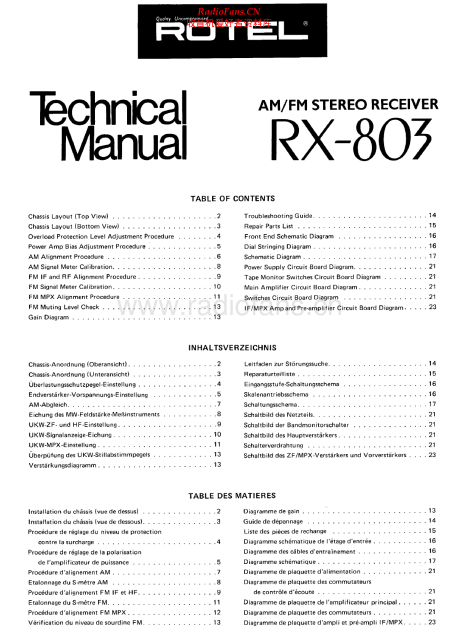 Rotel-RX803-rec-sm 维修电路原理图.pdf_第1页