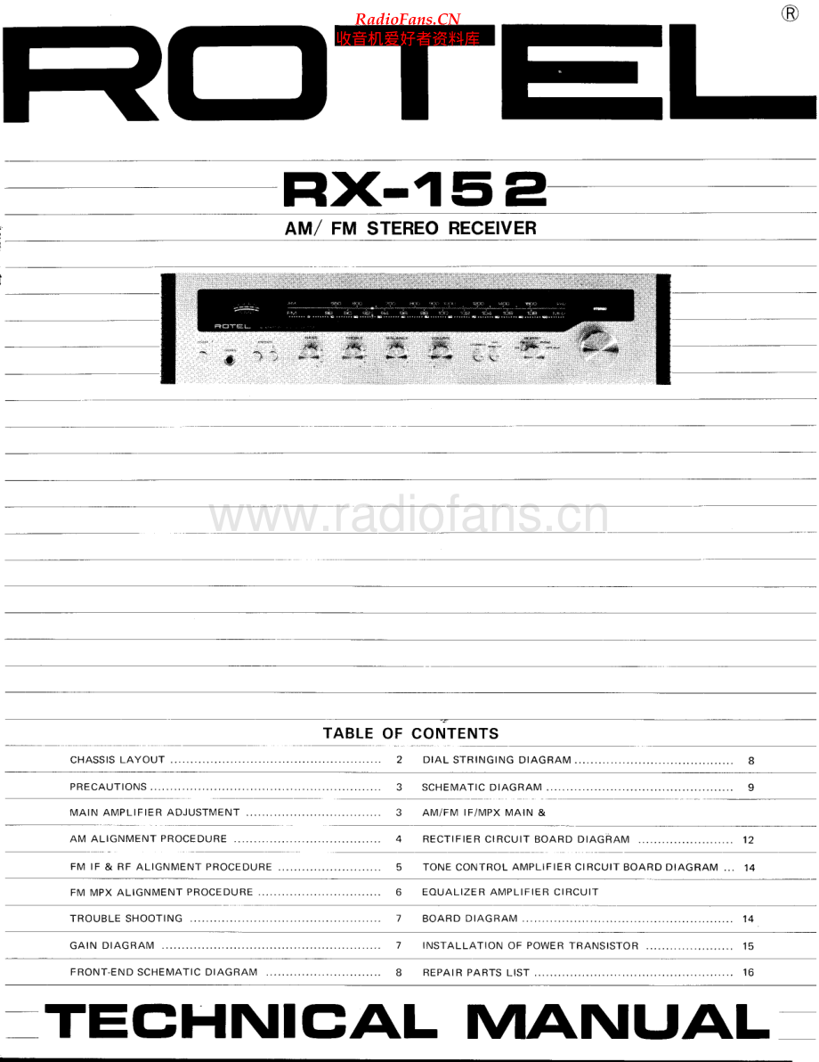 Rotel-RX152-rec-sm 维修电路原理图.pdf_第1页