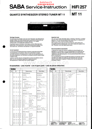 Saba-MT11-tun-sm 维修电路原理图.pdf