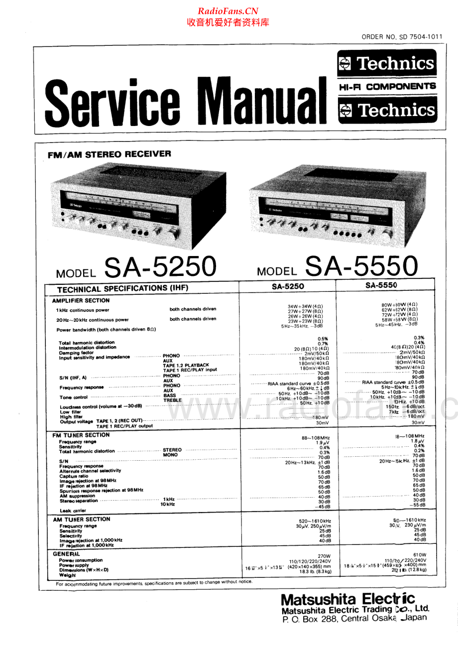 Technics-SA5550-rec-sm 维修电路原理图.pdf_第1页