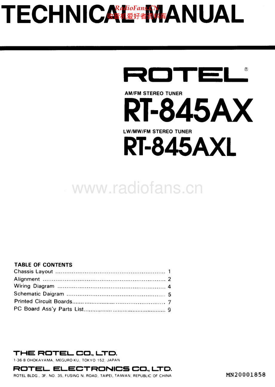 Rotel-RT845AXL-tun-sm 维修电路原理图.pdf_第1页