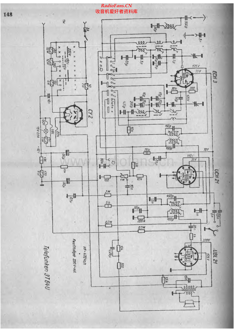 Telefunken-3T64-rec-sch 维修电路原理图.pdf_第1页