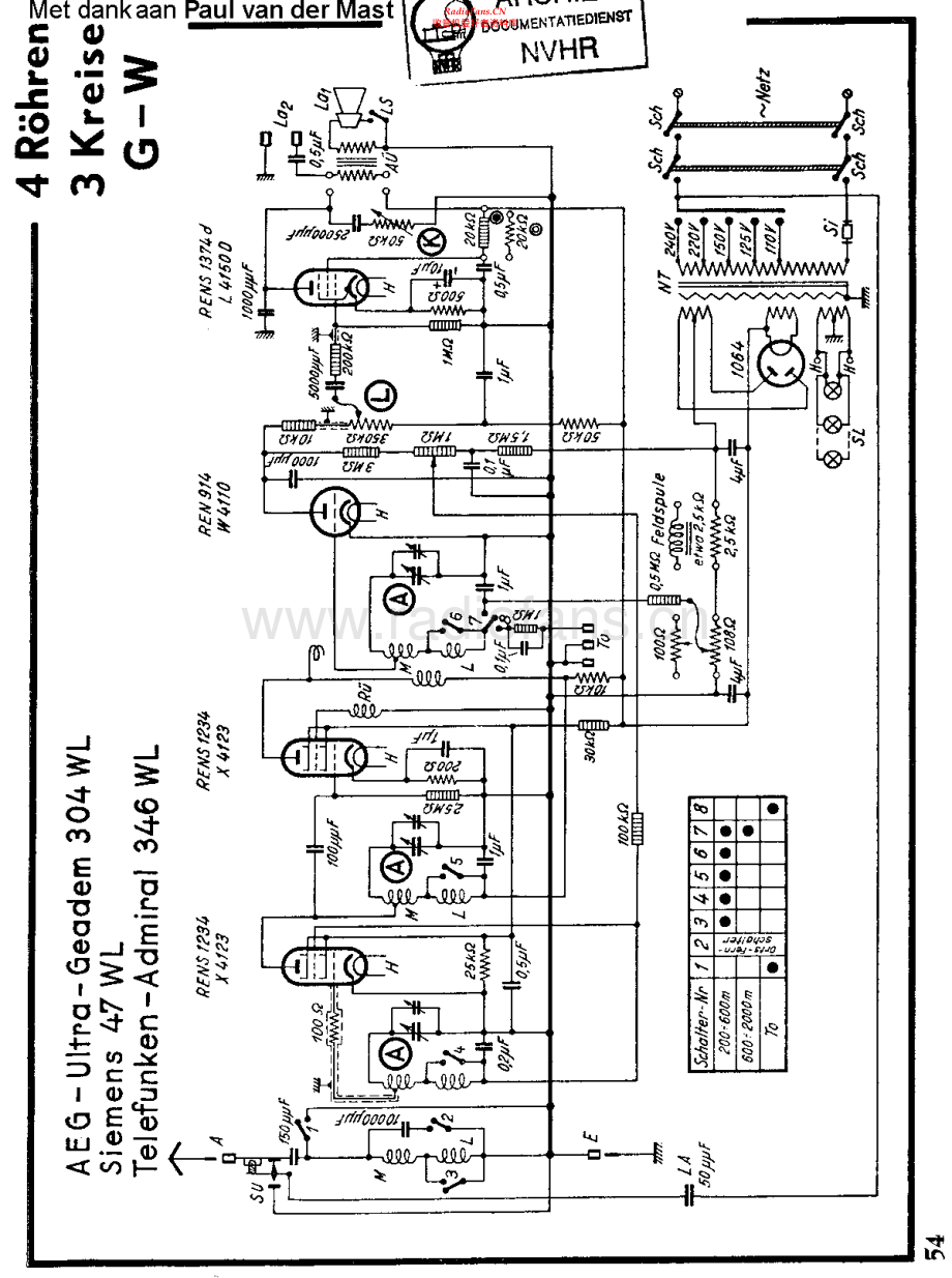 Telefunken-Admiral346WL-rec-sch 维修电路原理图.pdf_第1页