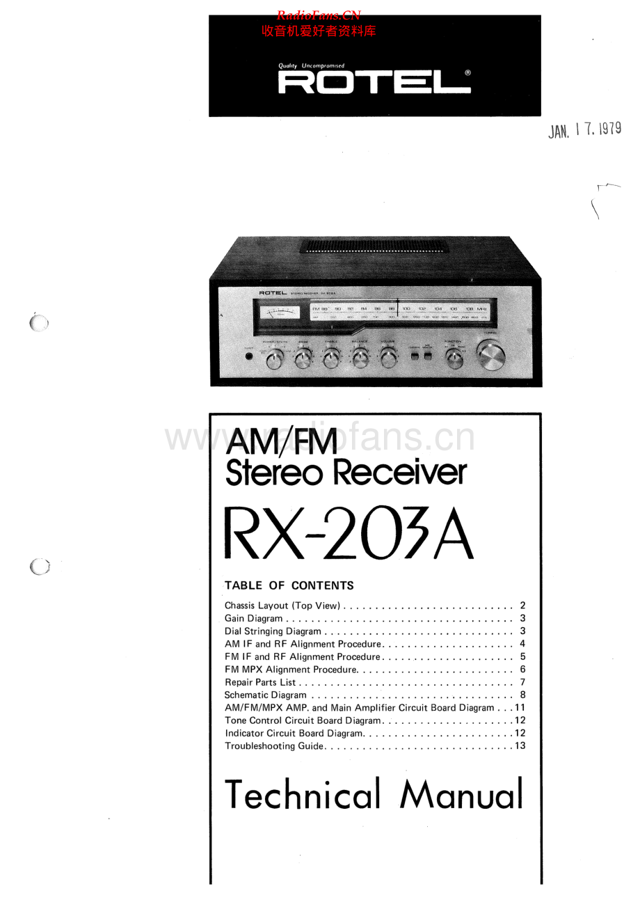 Rotel-RX203A-rec-sm 维修电路原理图.pdf_第1页