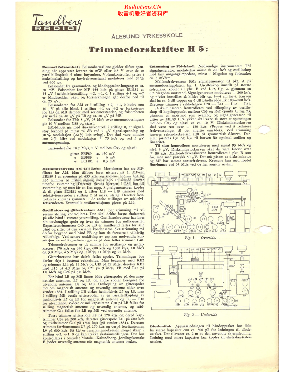 Tandberg-Huldra5-rec-adj 维修电路原理图.pdf_第1页