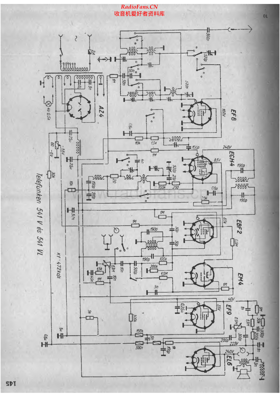 Telefunken-541VL-rec-sch 维修电路原理图.pdf_第1页