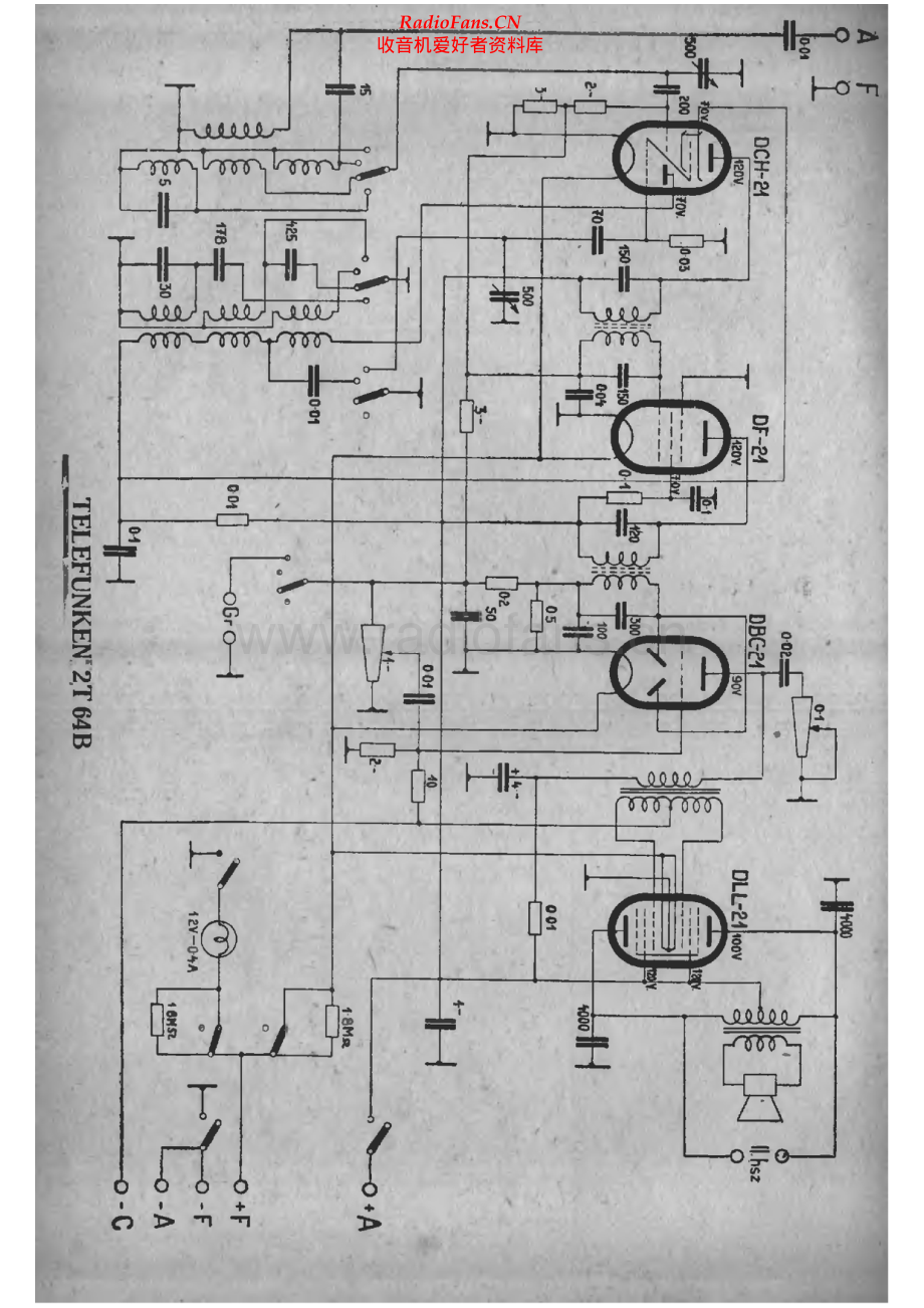 Telefunken-2T64B-rec-sch 维修电路原理图.pdf_第1页