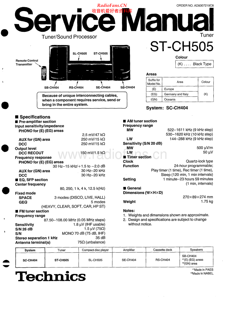 Technics-STCH505-tun-sm 维修电路原理图.pdf_第1页