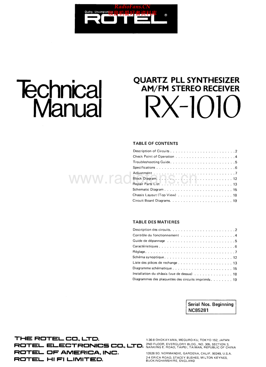 Rotel-RX1010-rec-sm 维修电路原理图.pdf_第1页