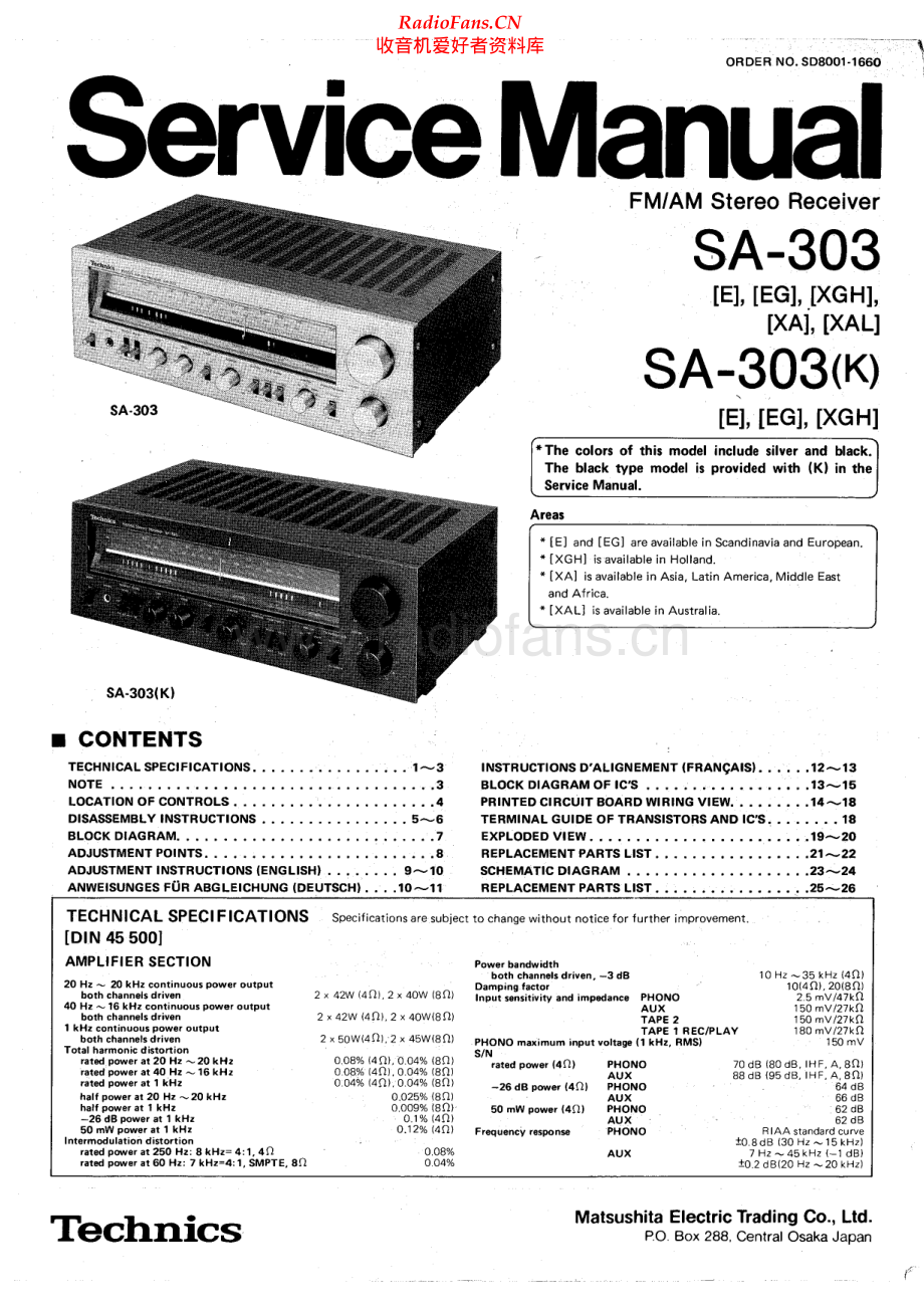 Technics-SA303-rec-sm 维修电路原理图.pdf_第1页