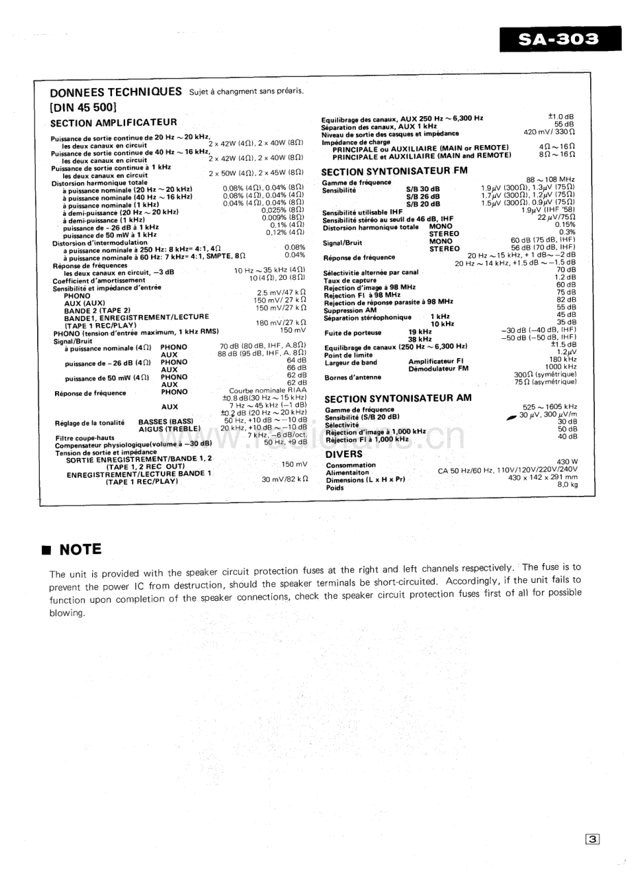 Technics-SA303-rec-sm 维修电路原理图.pdf_第3页