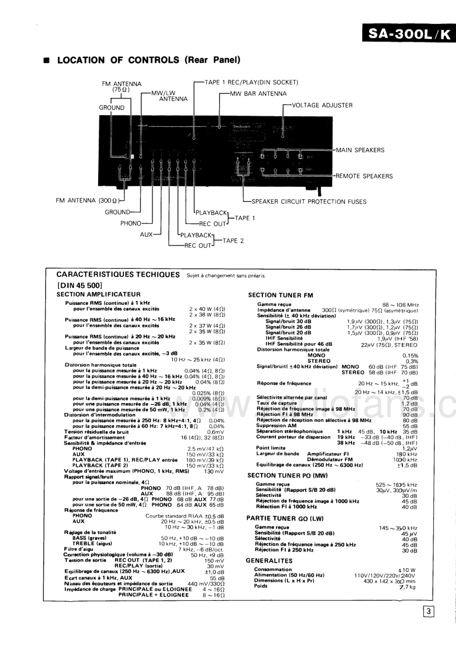 Technics-SA300L-rec-sm 维修电路原理图.pdf_第3页