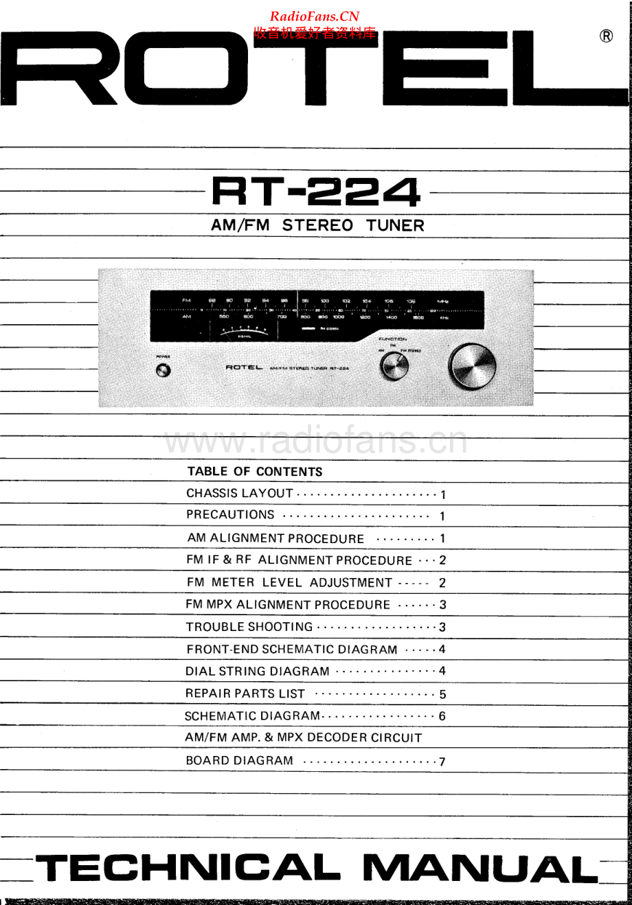 Rotel-RT224-tun-sm 维修电路原理图.pdf_第1页