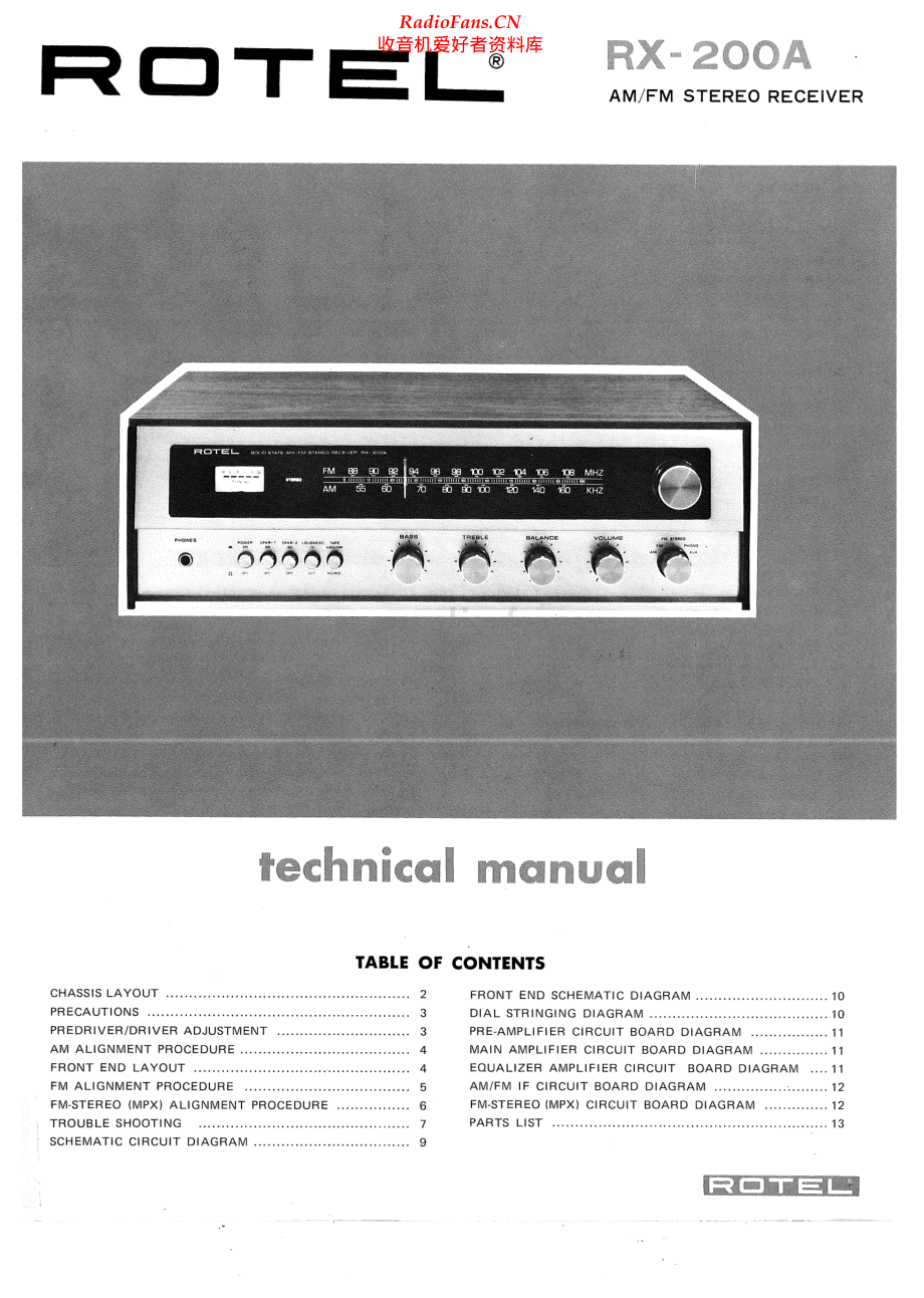 Rotel-RX200A-rec-sm 维修电路原理图.pdf_第1页