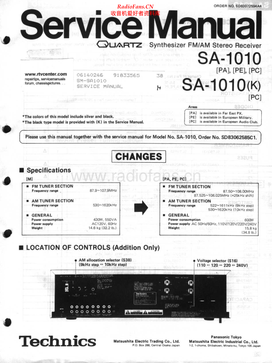 Technics-SA1010-rec-sm 维修电路原理图.pdf_第1页