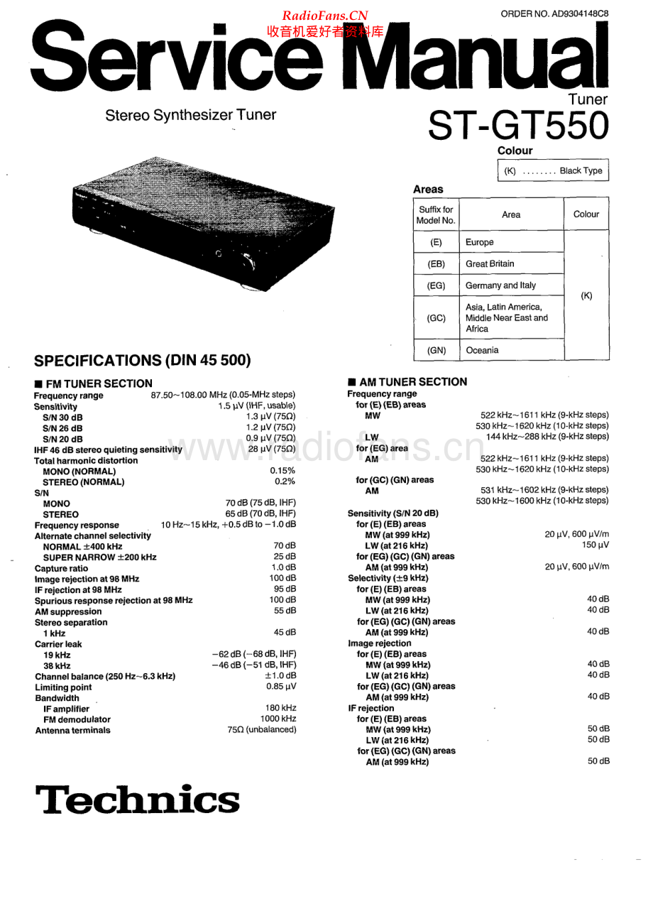 Technics-STGT550-tun-sm 维修电路原理图.pdf_第1页