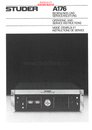 Studer-A176-tun-sm 维修电路原理图.pdf