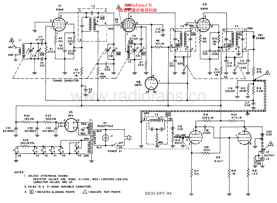 Eico-HFT94-tun-sch维修电路原理图.pdf_第1页