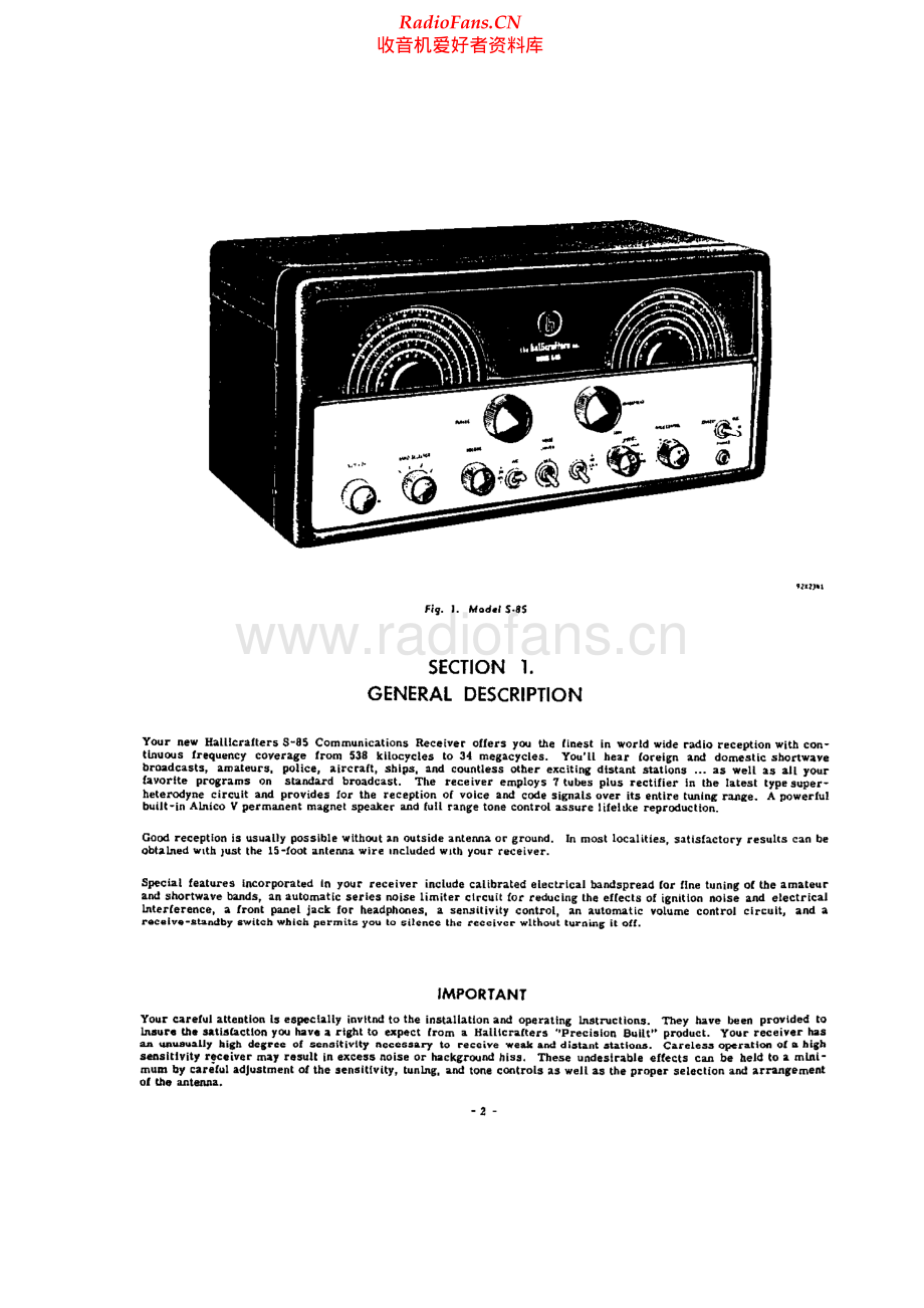 Hallicrafters-S85-rec-sm维修电路原理图.pdf_第2页