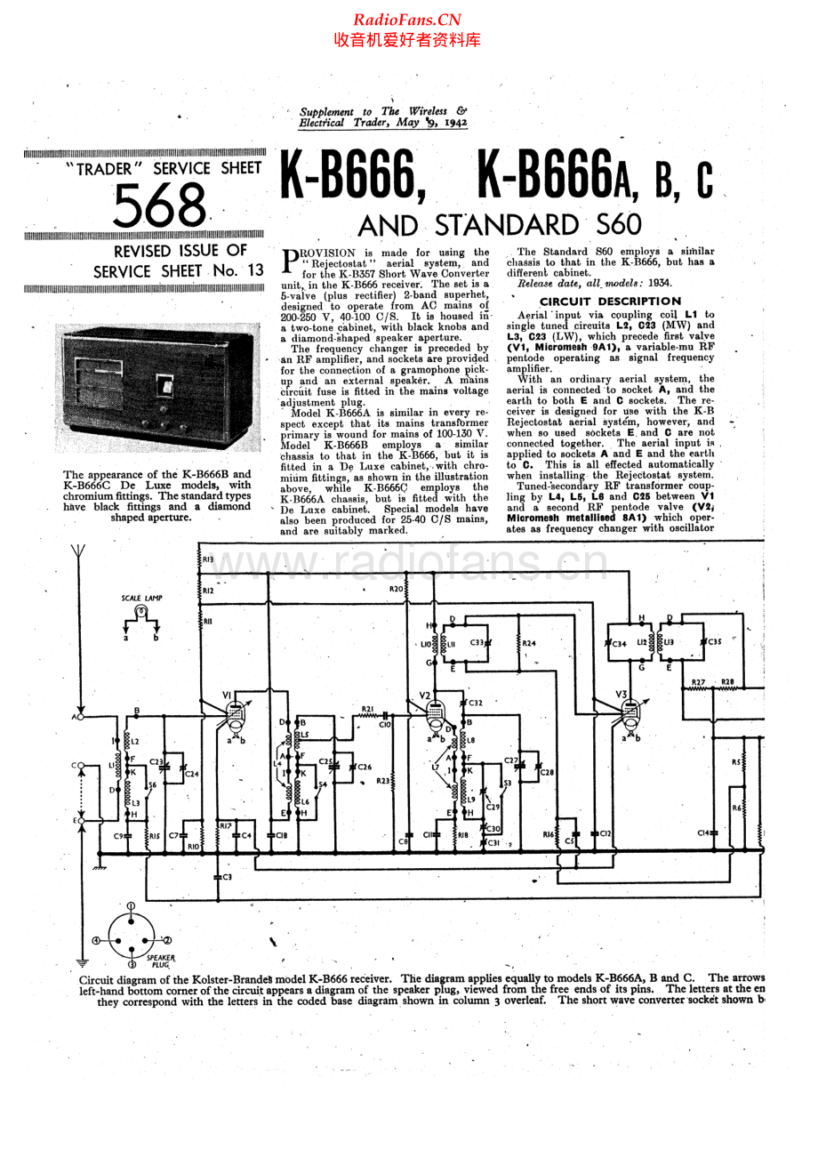 KolsterBrandes-KB666-rec-sm 维修电路原理图.pdf_第1页