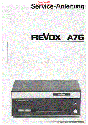 Revox-A76-tun-sm1 维修电路原理图.pdf