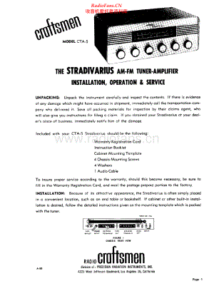 Soundcraftsmen-CTA5-tun-sm 维修电路原理图.pdf