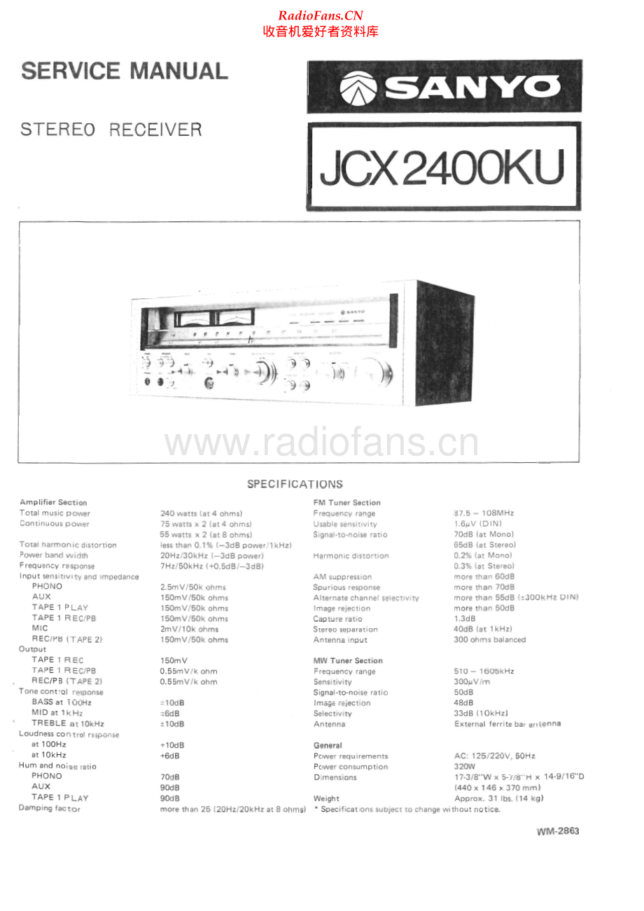 Sanyo-JCX2400KU-rec-sm 维修电路原理图.pdf_第1页