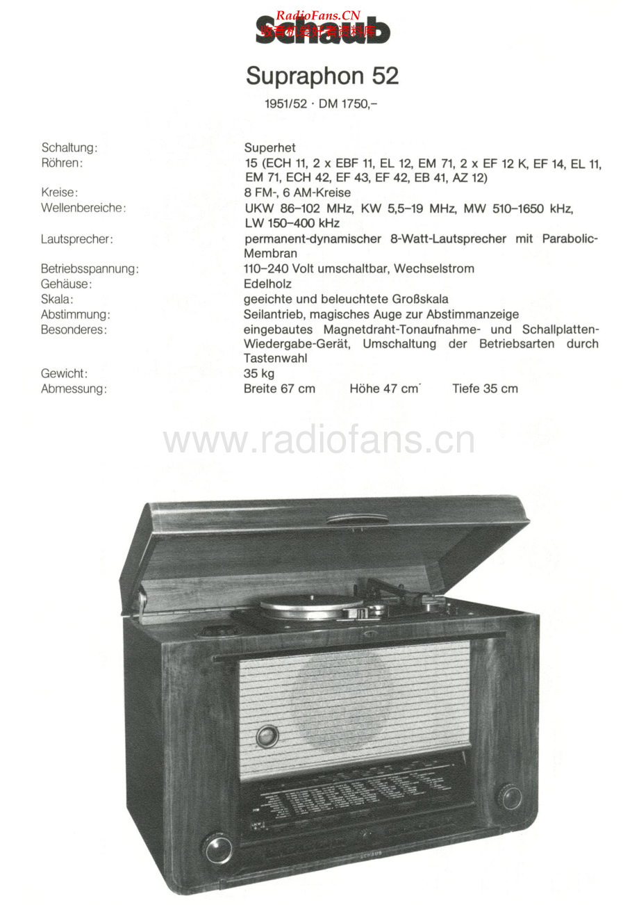 Schaub-Supraphon52-rec-sch 维修电路原理图.pdf_第1页