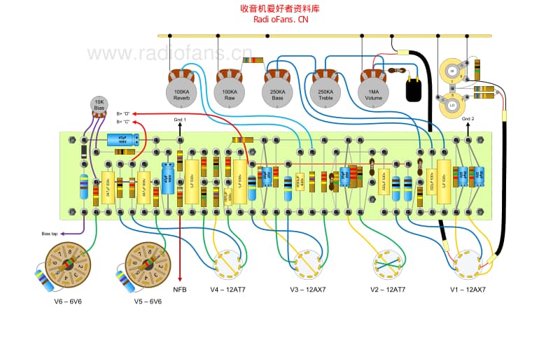 Tweed_Deluxe_Reverb 电路图 维修原理图.pdf_第2页