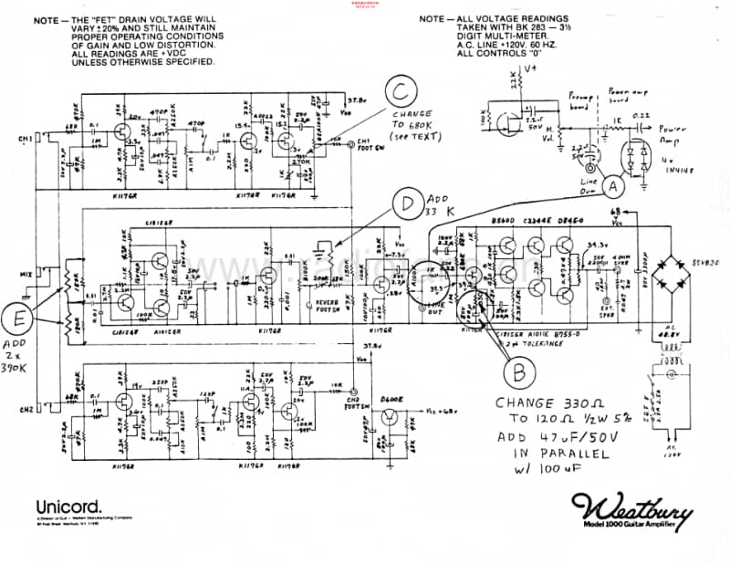 Westbury_1000_guitar 电路图 维修原理图.pdf_第1页