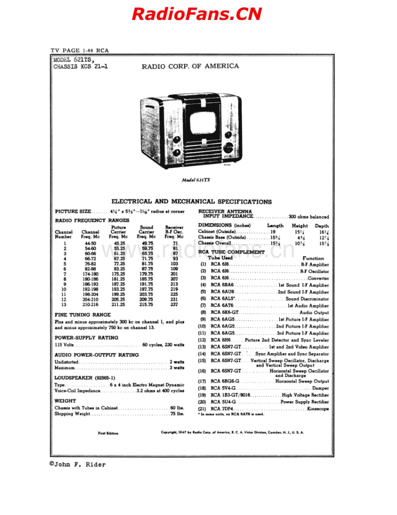 RCA-621TS-Rider-TV1电路原理图.pdf_第1页