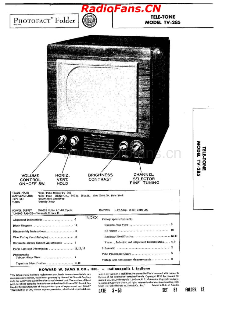 Tele-Tone-TV285-sams-87-13电路原理图.pdf_第1页