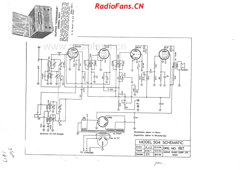 akrad-model-5g4-clipper-studiogram-5v-aw-ac-radiogram-1954 电路原理图.pdf_第1页