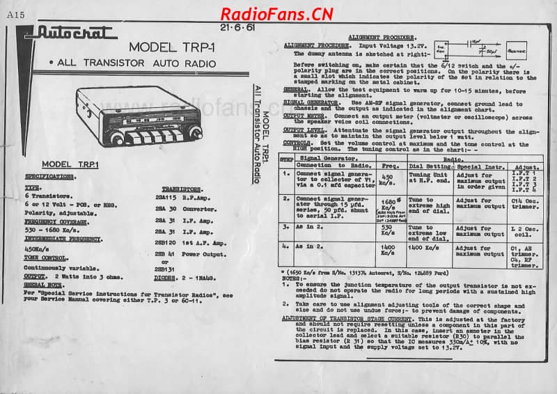 autocrat-trp1-car-radio 电路原理图.pdf_第1页