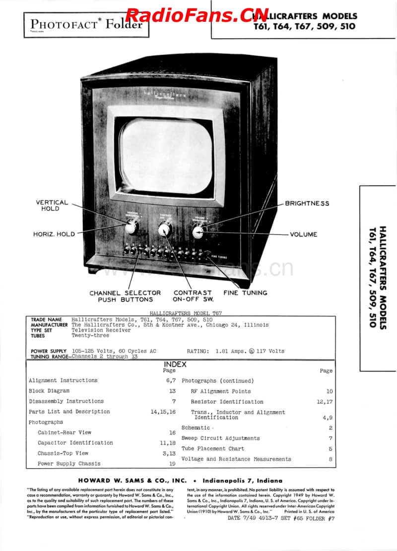 Hallicrafters-T-61-Sams-65-7电路原理图.pdf_第1页